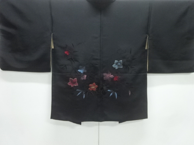 JAPANESE HAORI / EMBROIDERY / FLORAL PLANTS
